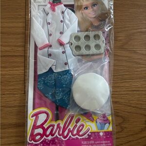 Barbie Culinary Outfit with White and Blue